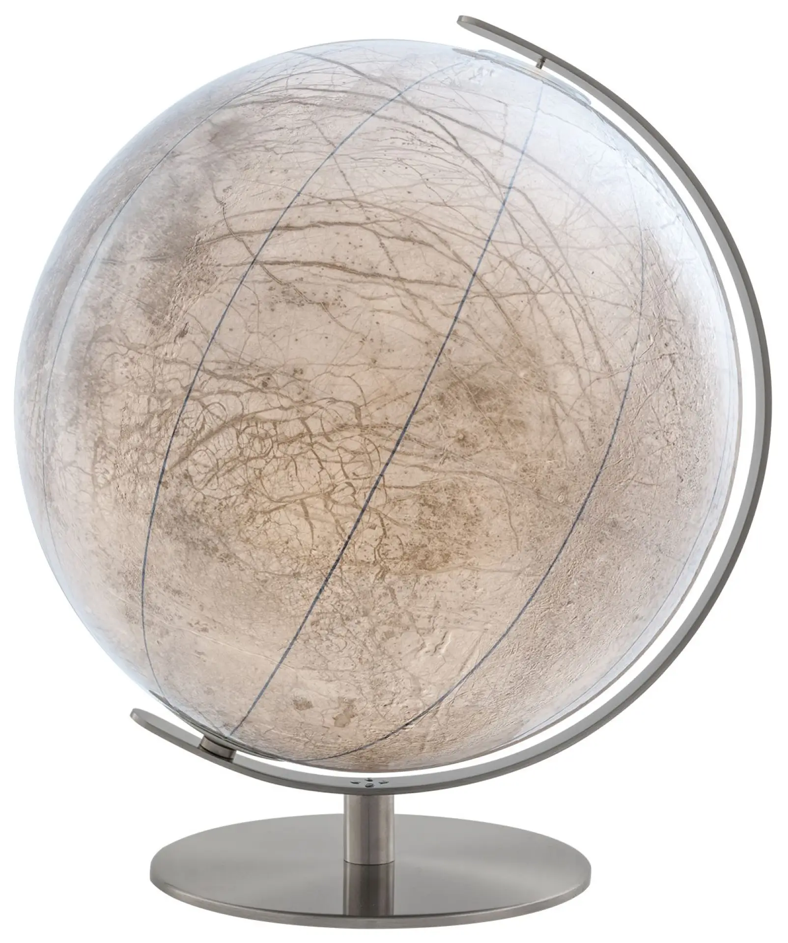 EUROPA Jupiter Tischglobus beleuchtet Kristallglas 34 cm