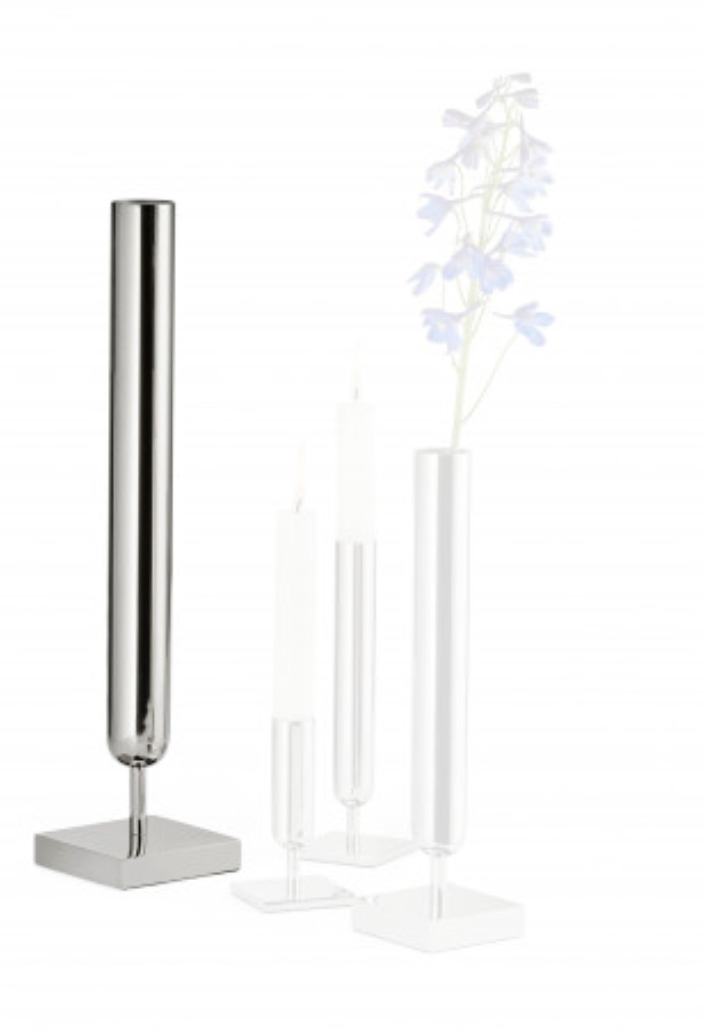 LAMBDA COLLECTION - schmale Vase hochglanzpoliert 38 cm