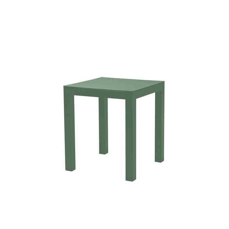 ARIA moderner Aluminiumhocker pulverbeschichtet 46 x 40 x 40 cm salbei
