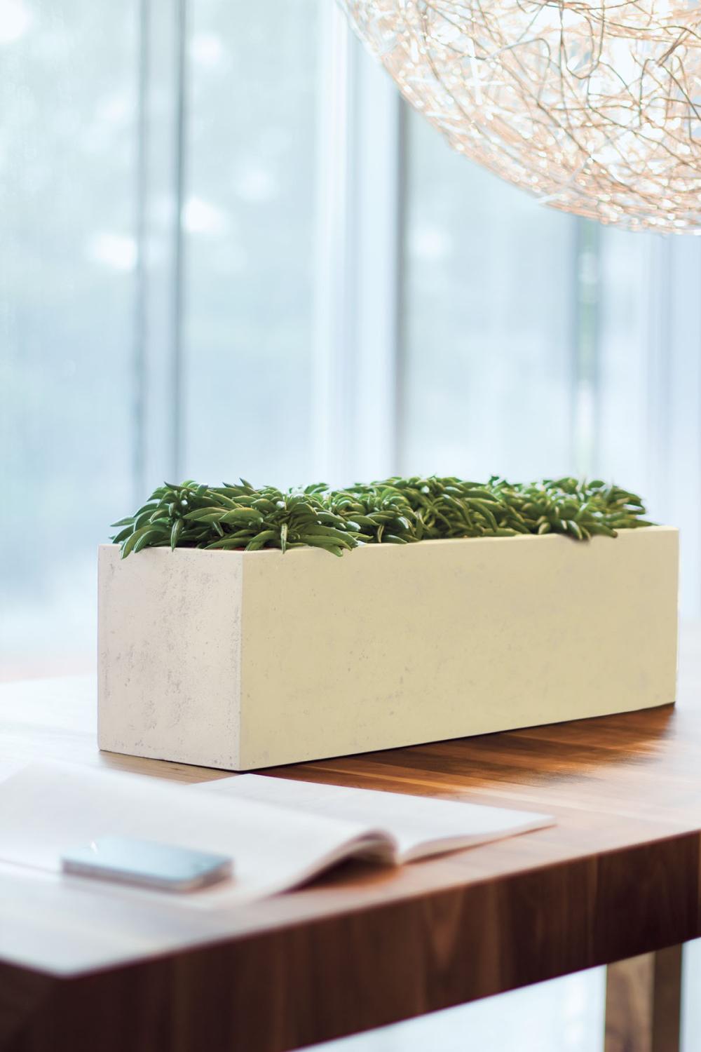 Polystone Flowerbox Tischgefäß - Blockform