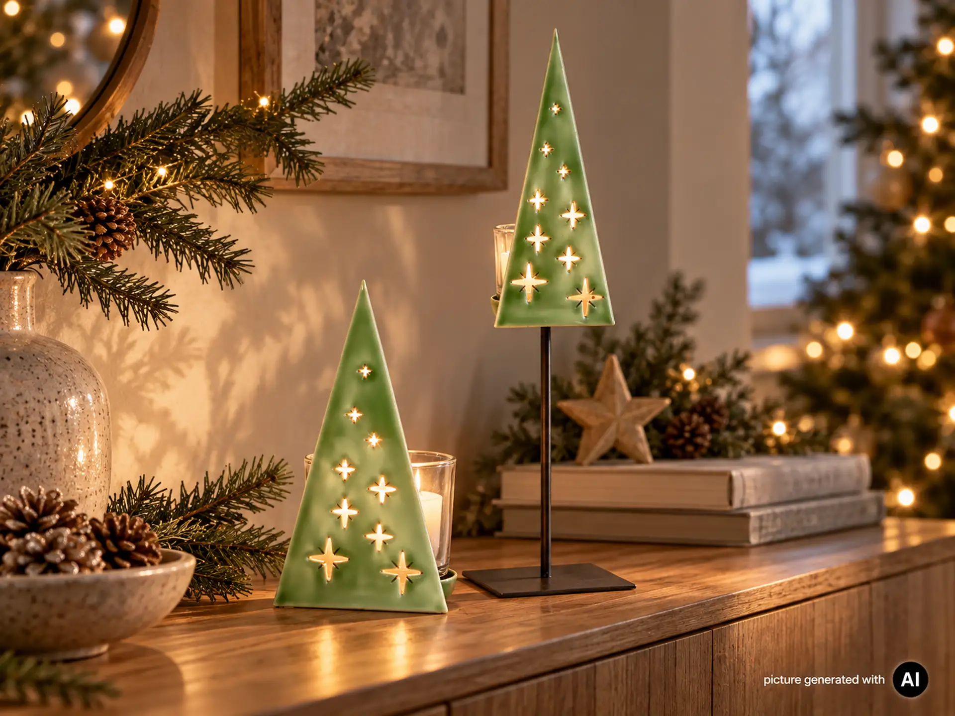 wmg-teelichthalter-gruene-tanne-lore-stimmungsbild.webp Weihnachtlicher Teelichthalter grüne Tanne LORE