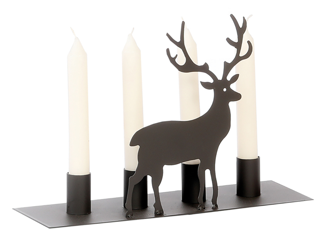 Adventskerzenhalter Hirsch Eisen Adventskerzenhalter Hirsch Eisen