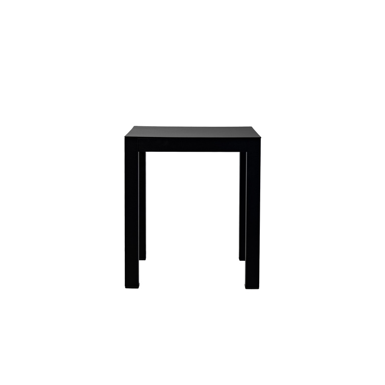 ARIA moderner Aluminiumhocker pulverbeschichtet 46 x 40 x 40 cm schwarz