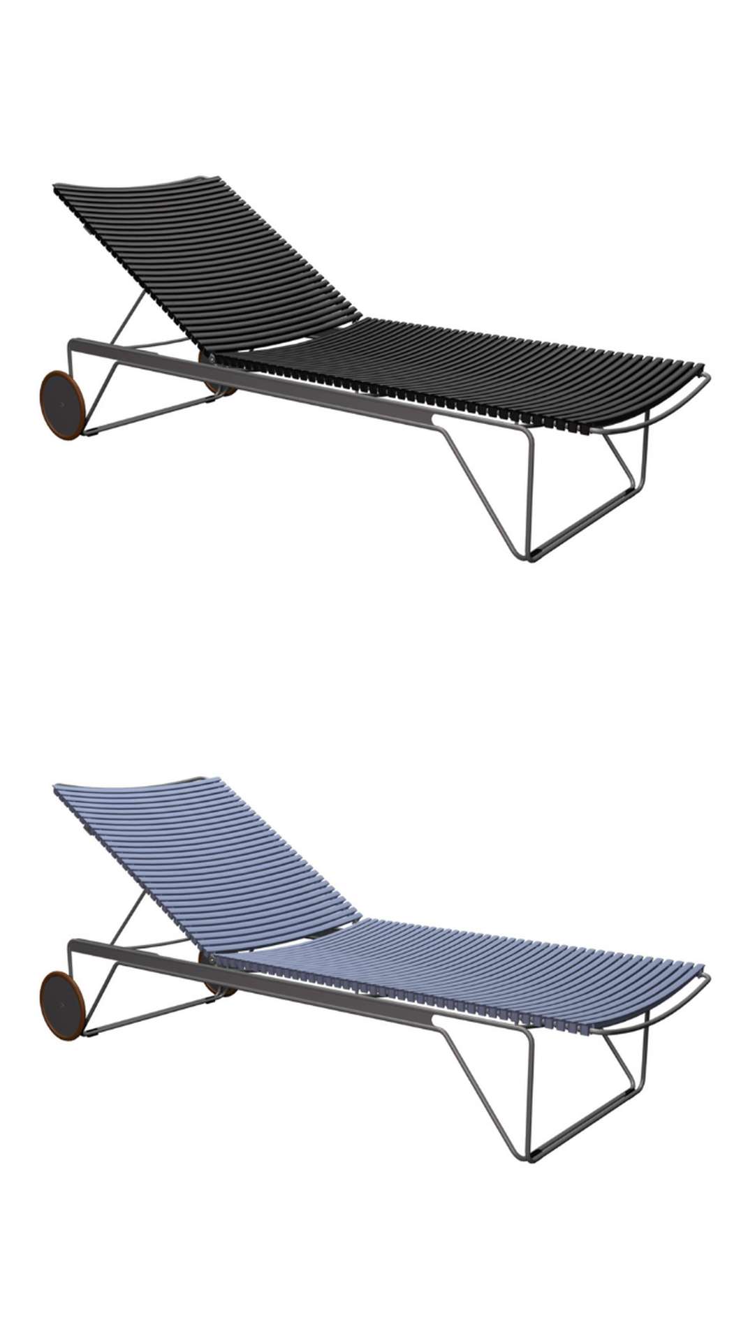 CLICK verstellbare Sonnenliege Taubenblau