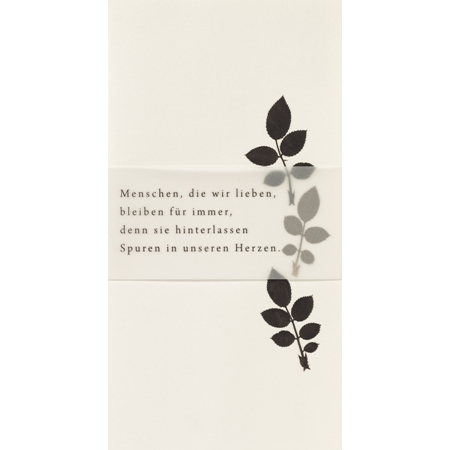 Trauerkarte Blätter