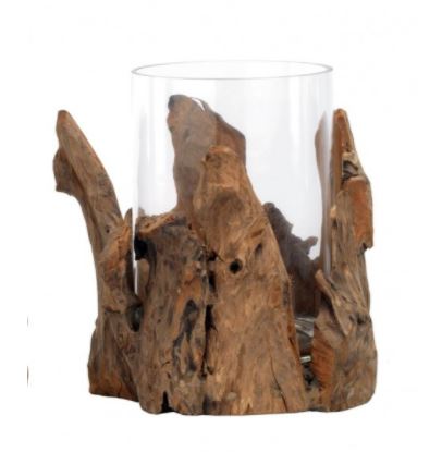 Windlicht Teak Flores 40 cm