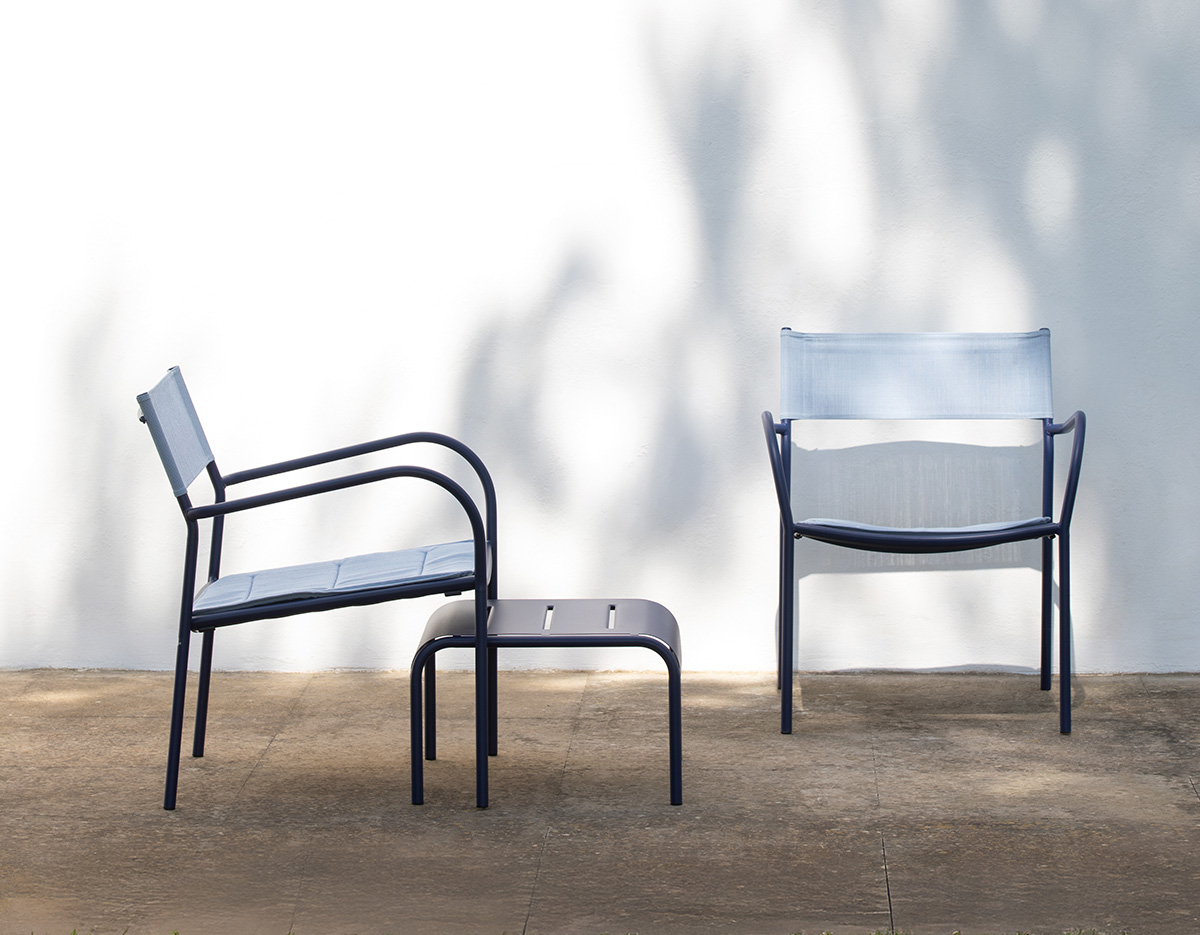 Vera Garten Loungesessel stapelbar Corten Steel