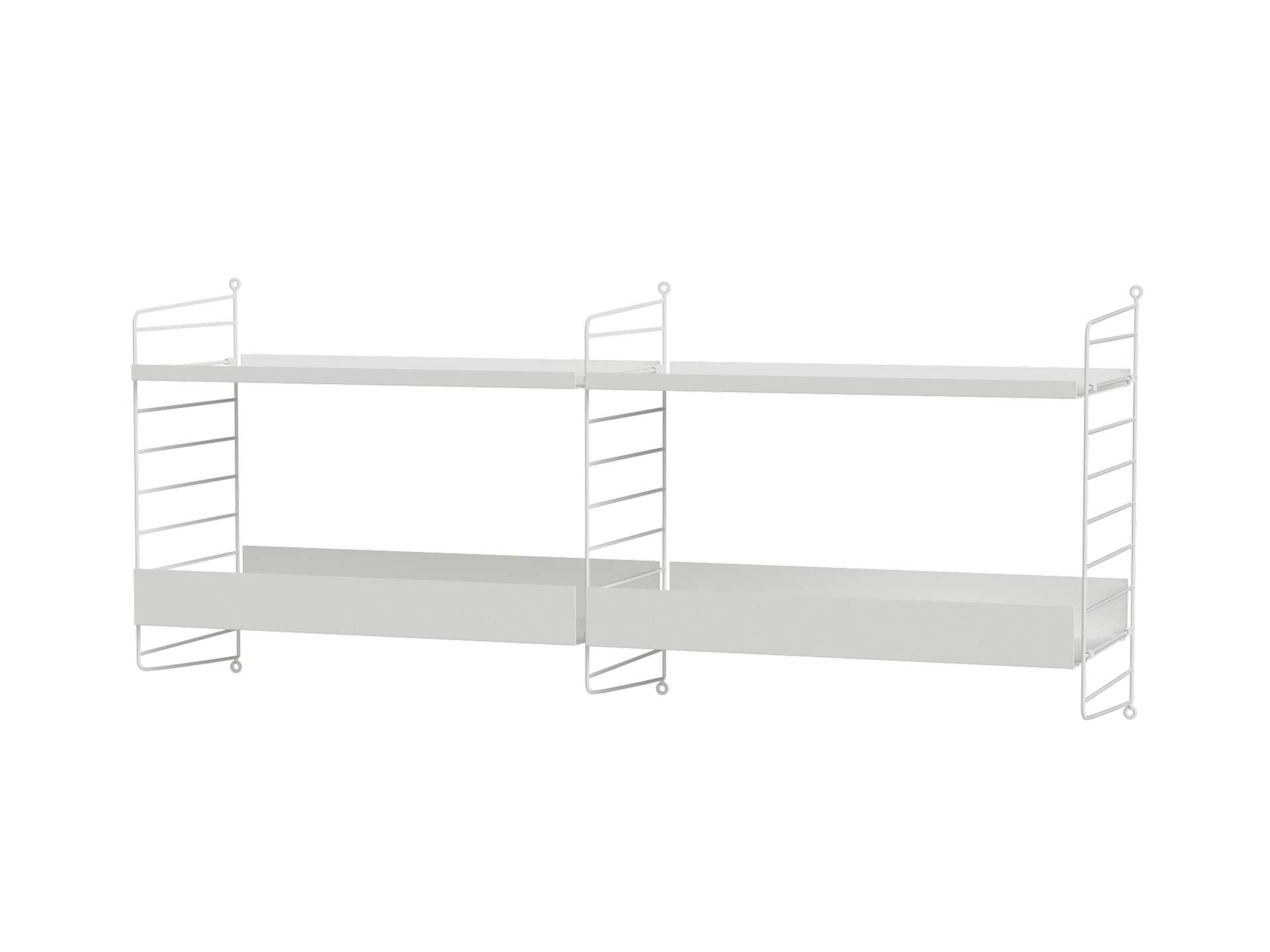 Design Wandregal Metallböden Weiß