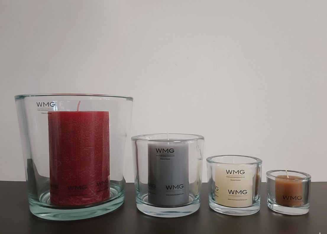 Stumpenkerze Rustikal Höhe 15 cm, Durchmesser 10 cm Grau Stumpenkerze Rustikal Höhe 6 cm, Durchmesser 6 cm Weiß