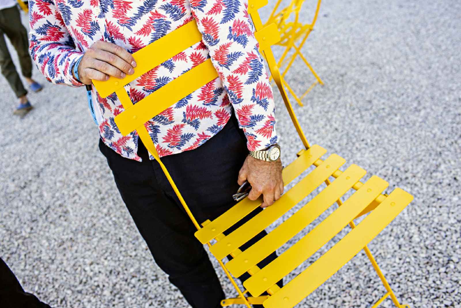 Bistro Klappstuhl Baumwollweiß Bistro Klappstuhl Latte Beige