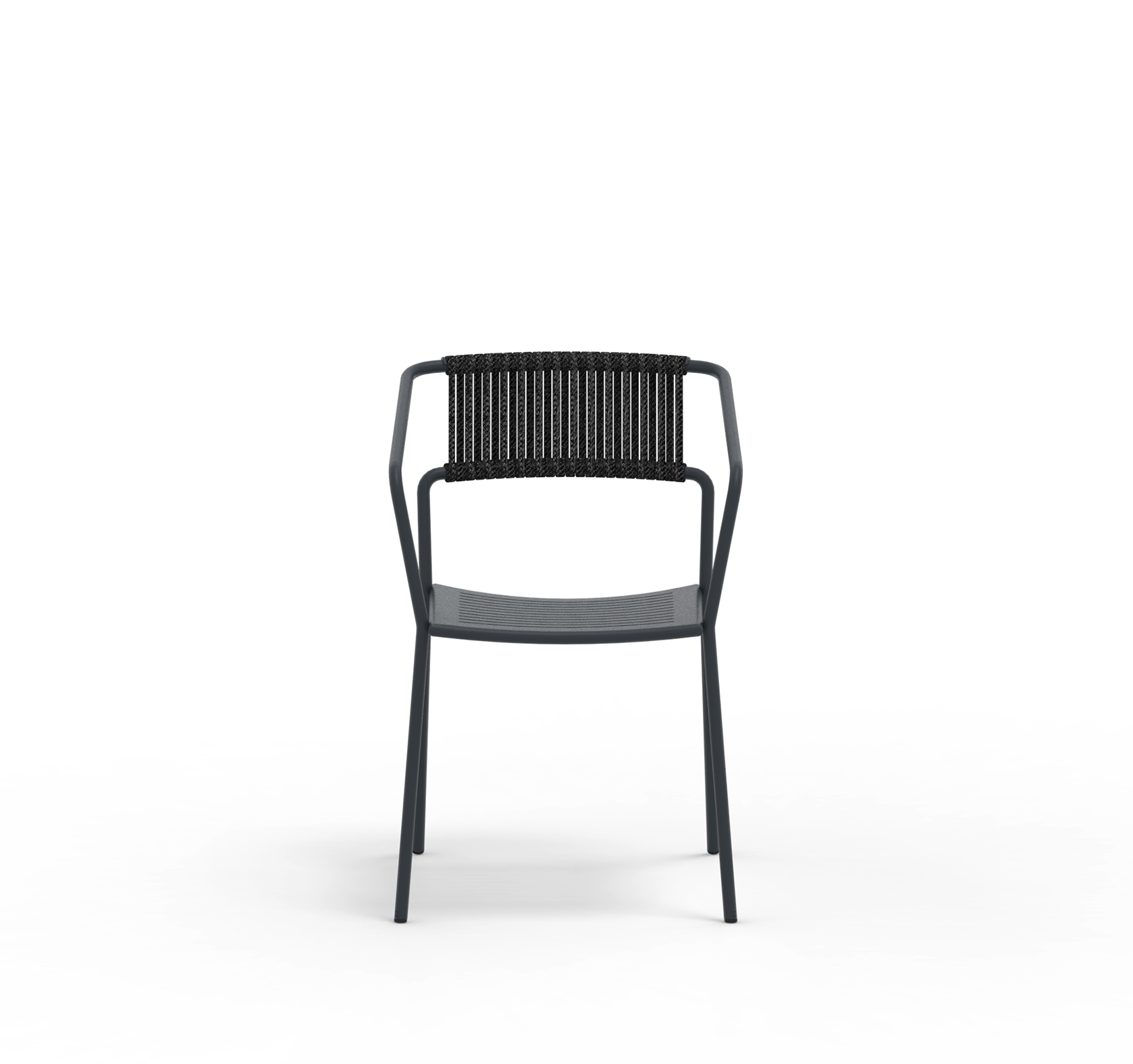 Slot Armlehnenstuhl Outdoor stapelbar Antikgrau/Schwarz