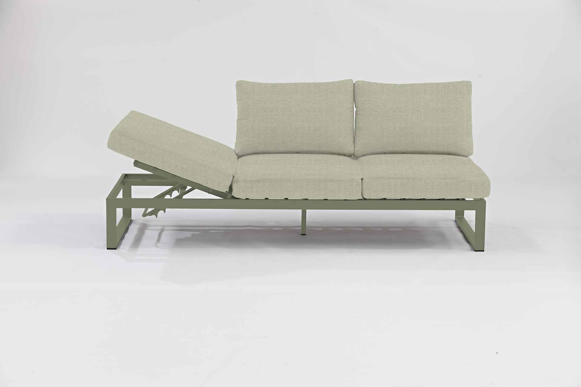 Nest 3-Sitzer Sofa für Outdoor verstellbar Grün Nest 3-Sitzer Sofa für Outdoor verstellbar Grün