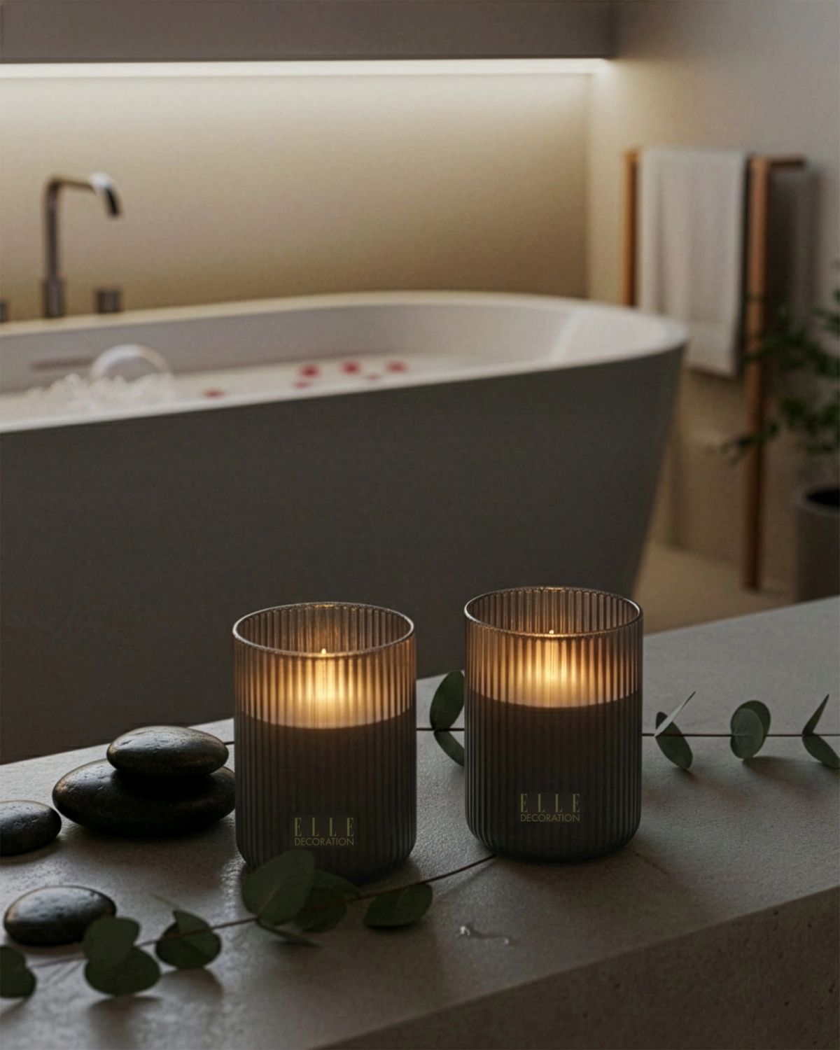 BELLEVILLE 1-flammig – LED-Kerze im Glas 12 cm