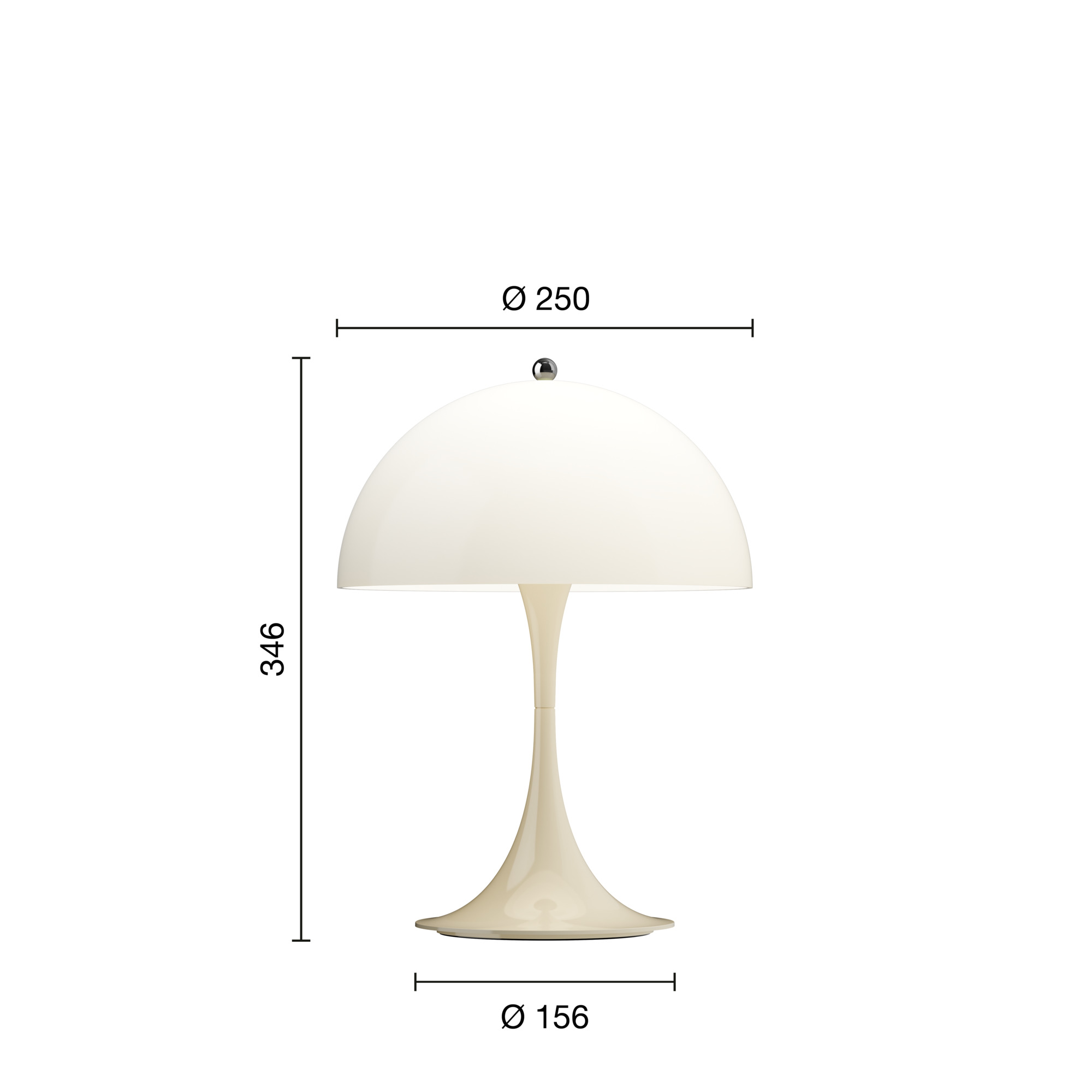 Panthella 250 tragbare Tischleuchte Opal Beige Panthella 250 tragbare Tischleuchte Opal Beige