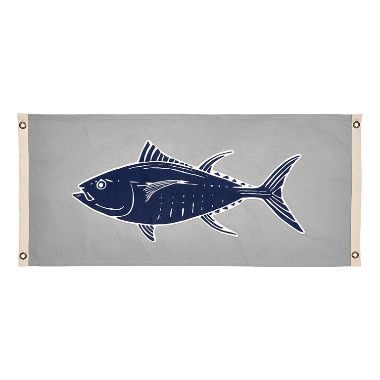 Stoffbanner mit Thunfisch 100x45 cm Stoffbanner mit Thunfisch 100x45 cm