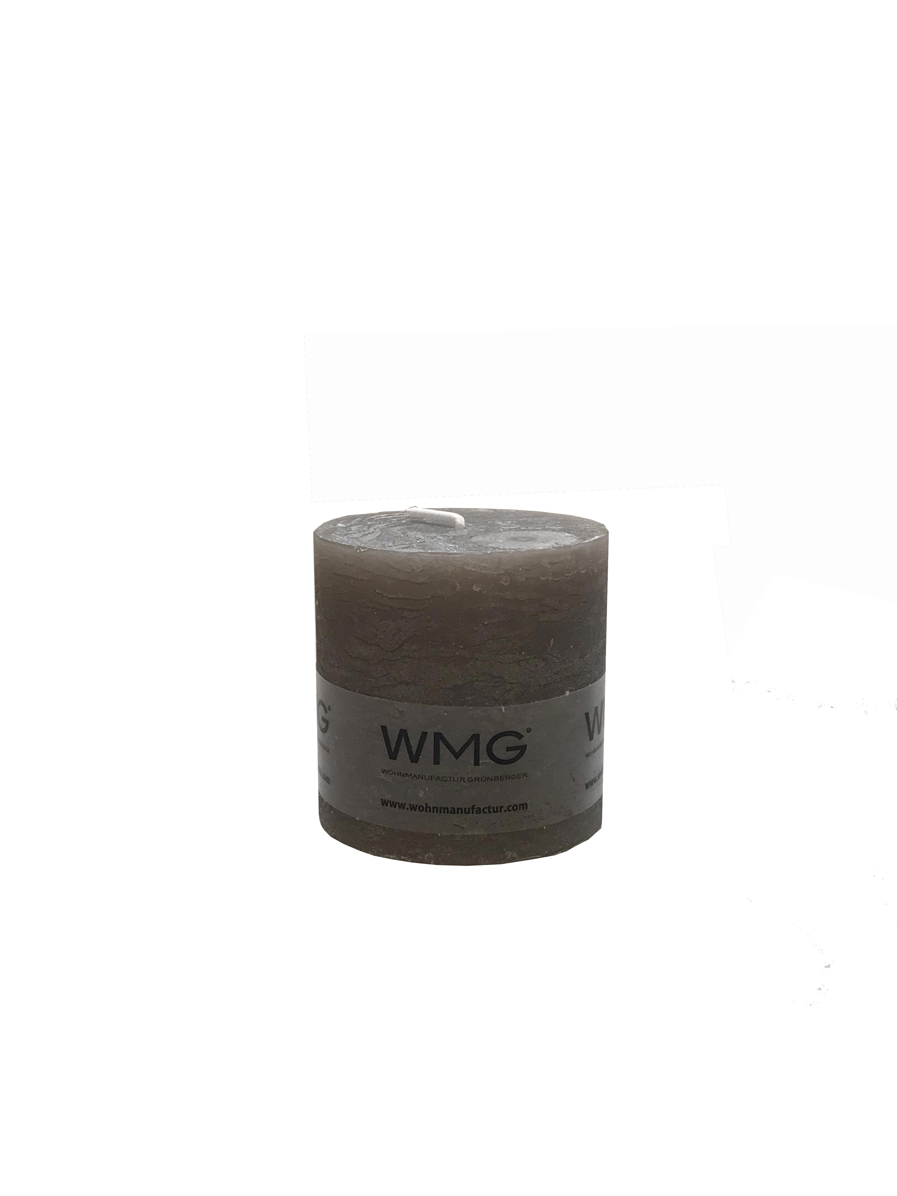 Stumpenkerze Rustikal Höhe 6 cm, Durchmesser 6 cm Grau Stumpenkerze Rustikal Höhe 6 cm, Durchmesser 6 cm Grau