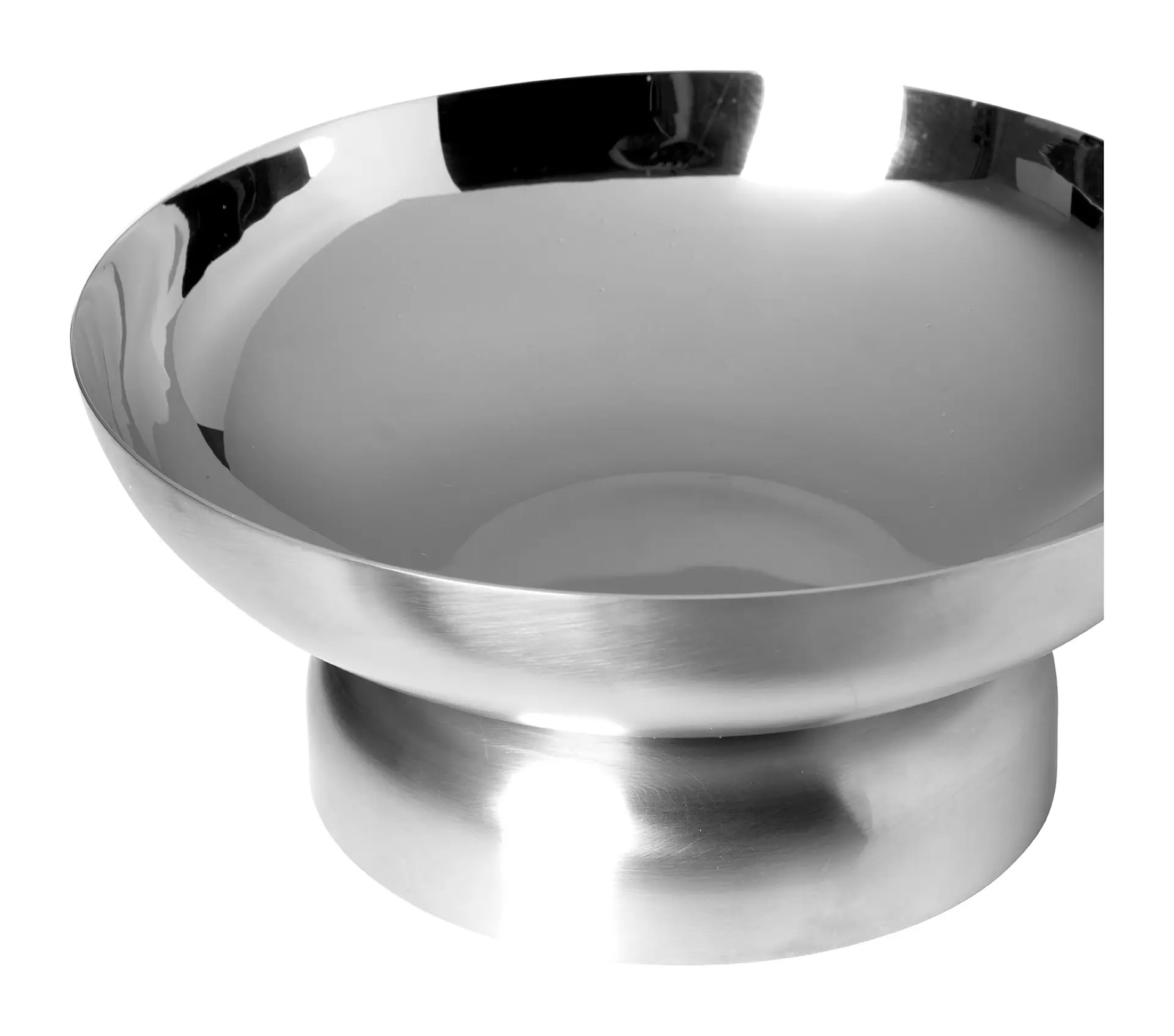 HILLA dekorative Schale Edelstahl Silber
