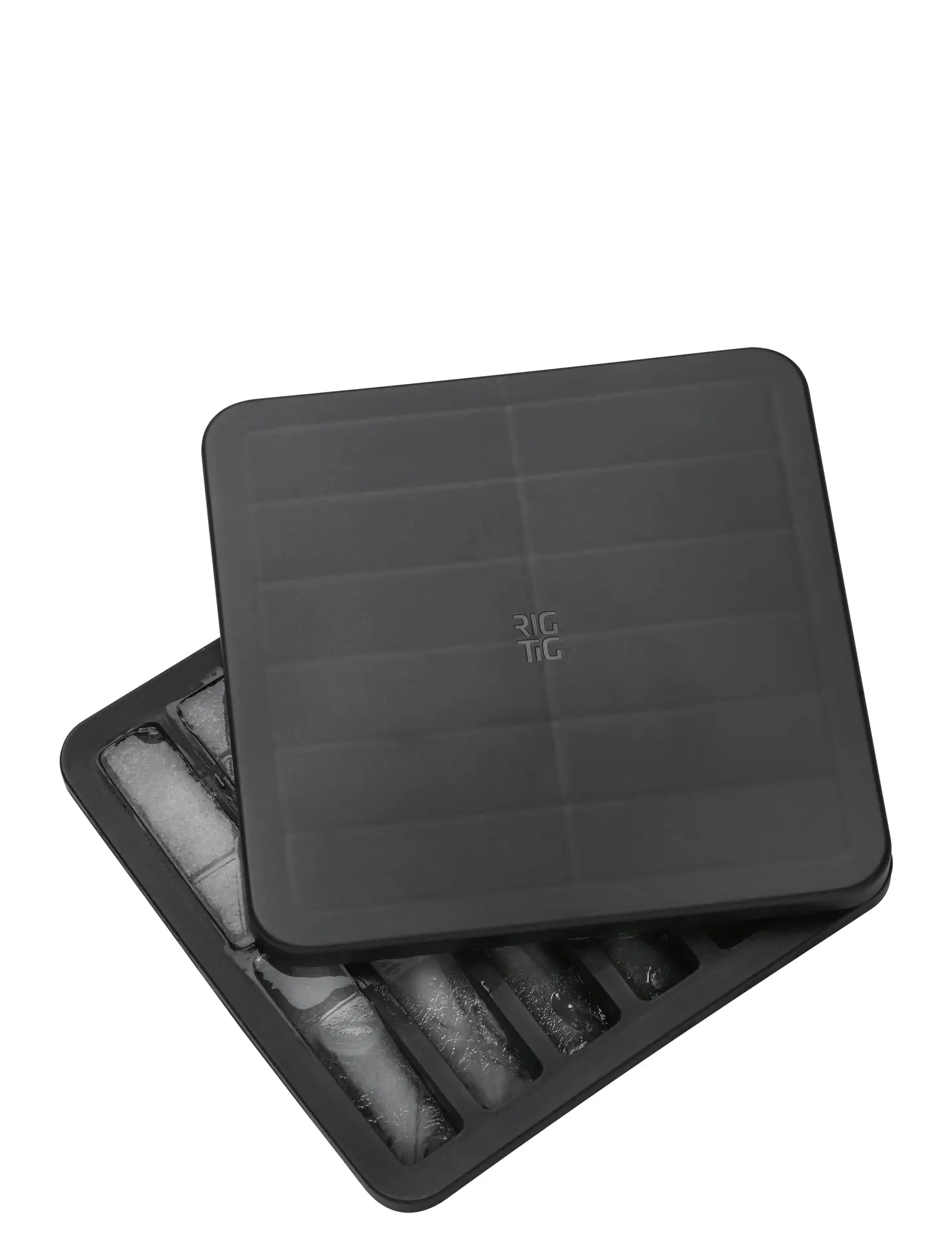 RIG-TIG_Z00550-1 FREEZE-IT ice cube tray with lid H 2.5 cm black_Packshots.webp FREEZE-IT Eiswürfelbox mit Deckel Schwarz