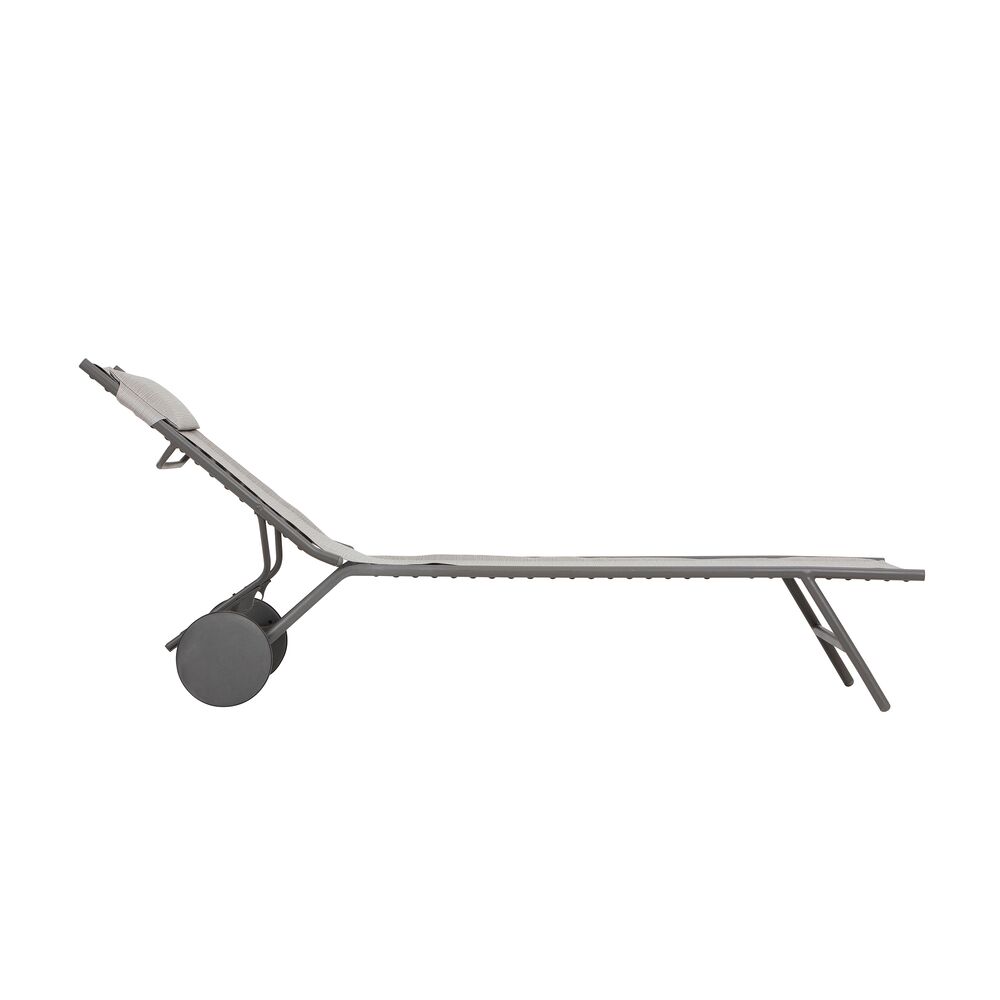 3614210026742_2.jpg Hohe Sonnenliege Miami HT II Batyline® Duo – klappbar & mit verstellbarer Rückenlehne Grau Galet
