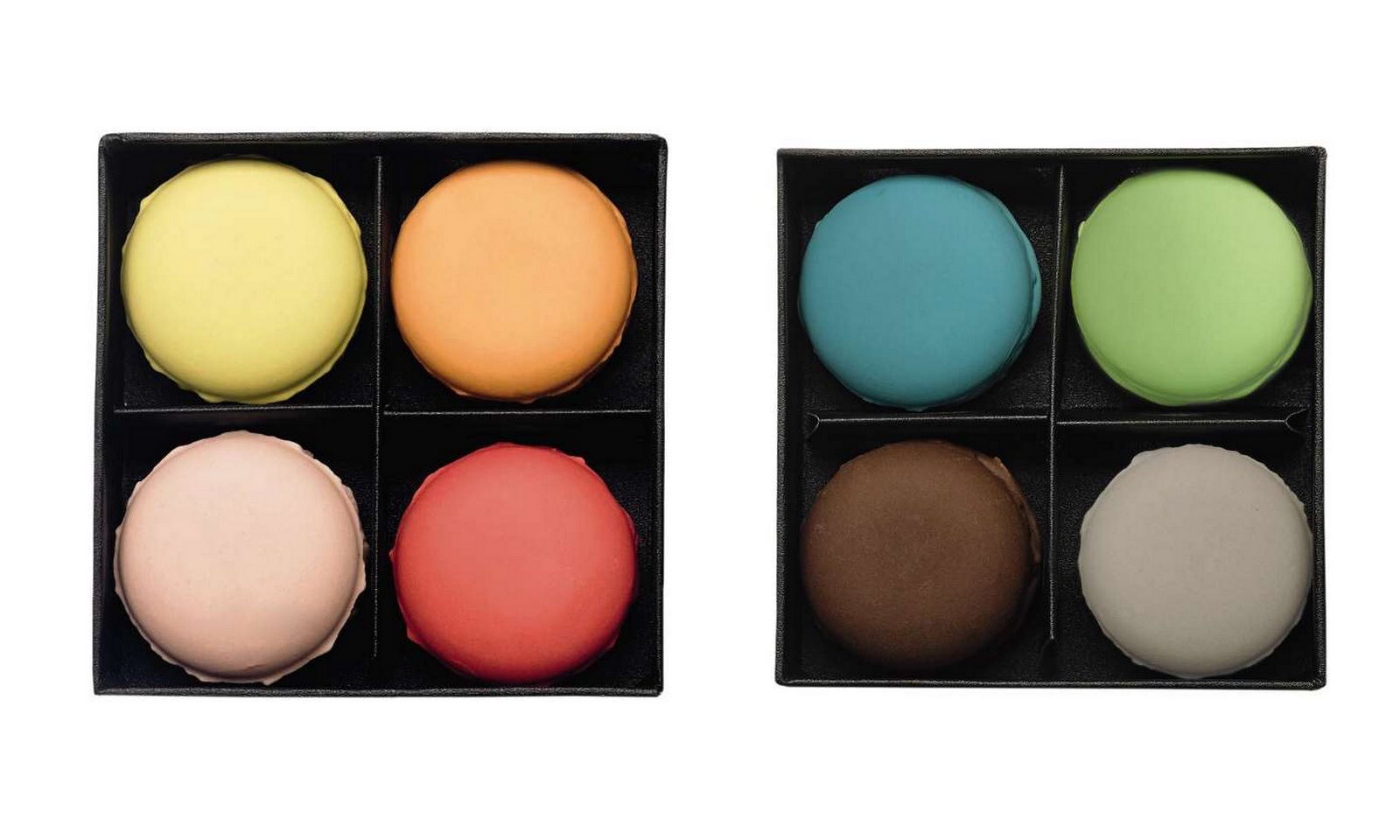 Macaron Deko 4er-Set Feinsteinzeug