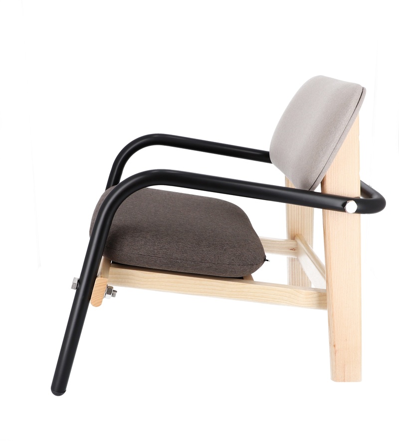 Sessel BILLY, Gestell: Esche, Armlehne: Stahlrohr schwarz/braun/beige Sessel BILLY, Gestell: Esche, Armlehne: Stahlrohr schwarz/braun/beige