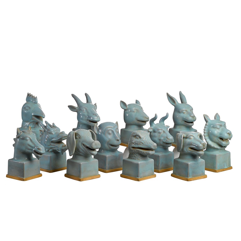 Dekokopf Tier blau H.24 cm Dekokopf Tier blau H.24 cm