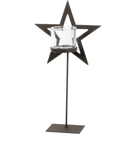 Eisen Windlicht Teelichthalter Stern 45 cm