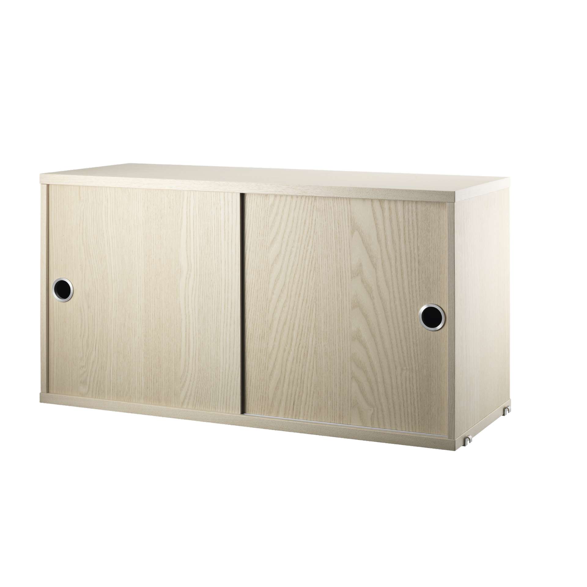 String System Hängeschrank mit Schiebetüren Esche natur 78/42/30 günstig online kaufen