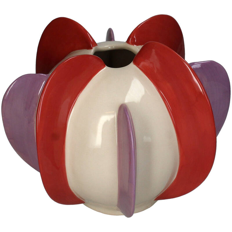 Design Vase aus Steingut Mehrfarbig – 32 × 29,5 × 27 cm Design Vase aus Steingut Mehrfarbig – 32 × 29,5 × 27 cm