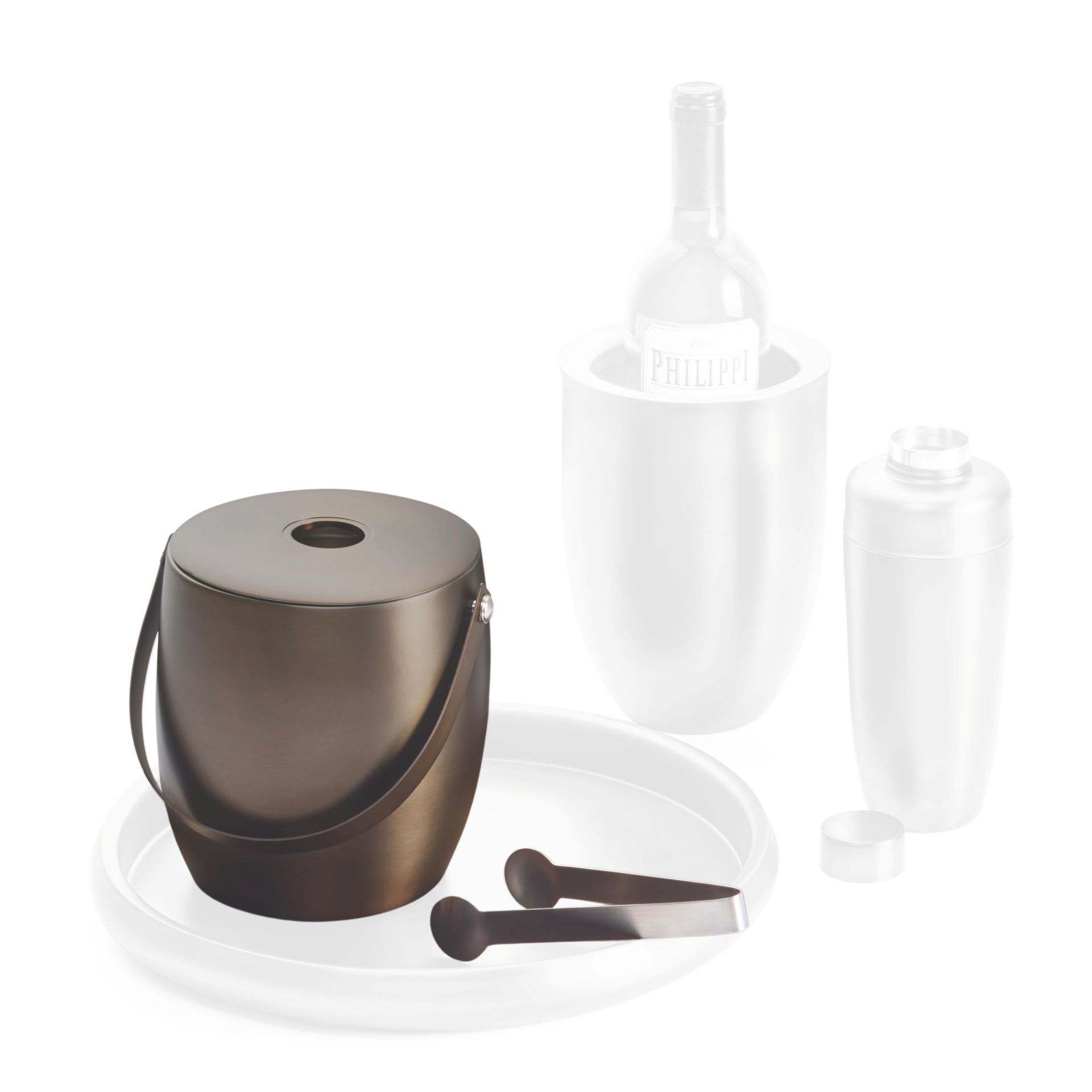 HEMINGWAY eleganter Eiseimer mit Zange - doppelwandige Beschaffenheit HEMINGWAY eleganter Eiseimer mit Zange - doppelwandige Beschaffenheit