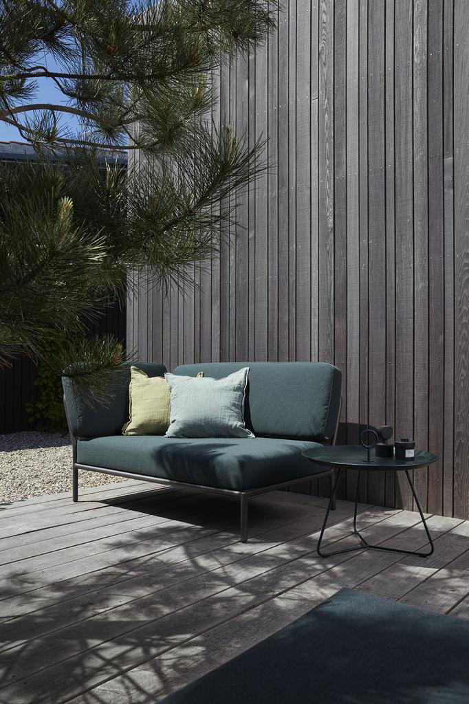 LEVEL Outdoor Sofa Lounge-Modul 2 Alpine Weiß Rechts LEVEL Outdoor Sofa Lounge-Modul 2 Sooty Grey Dunkelgrau Links