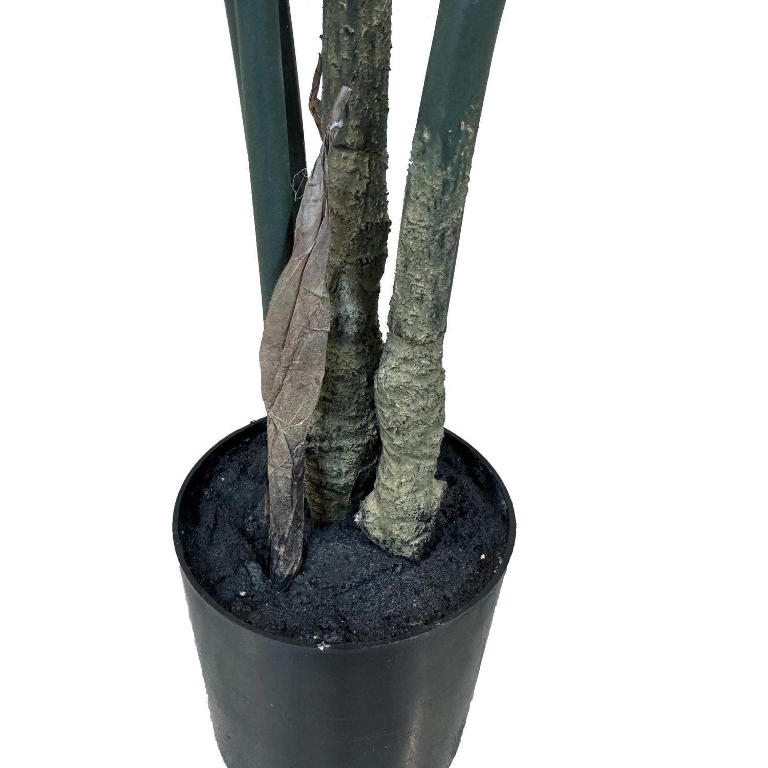 Kunstpflanze mit Topf Bambus 90cm mit Organic 3D Gefäß Stone Grey