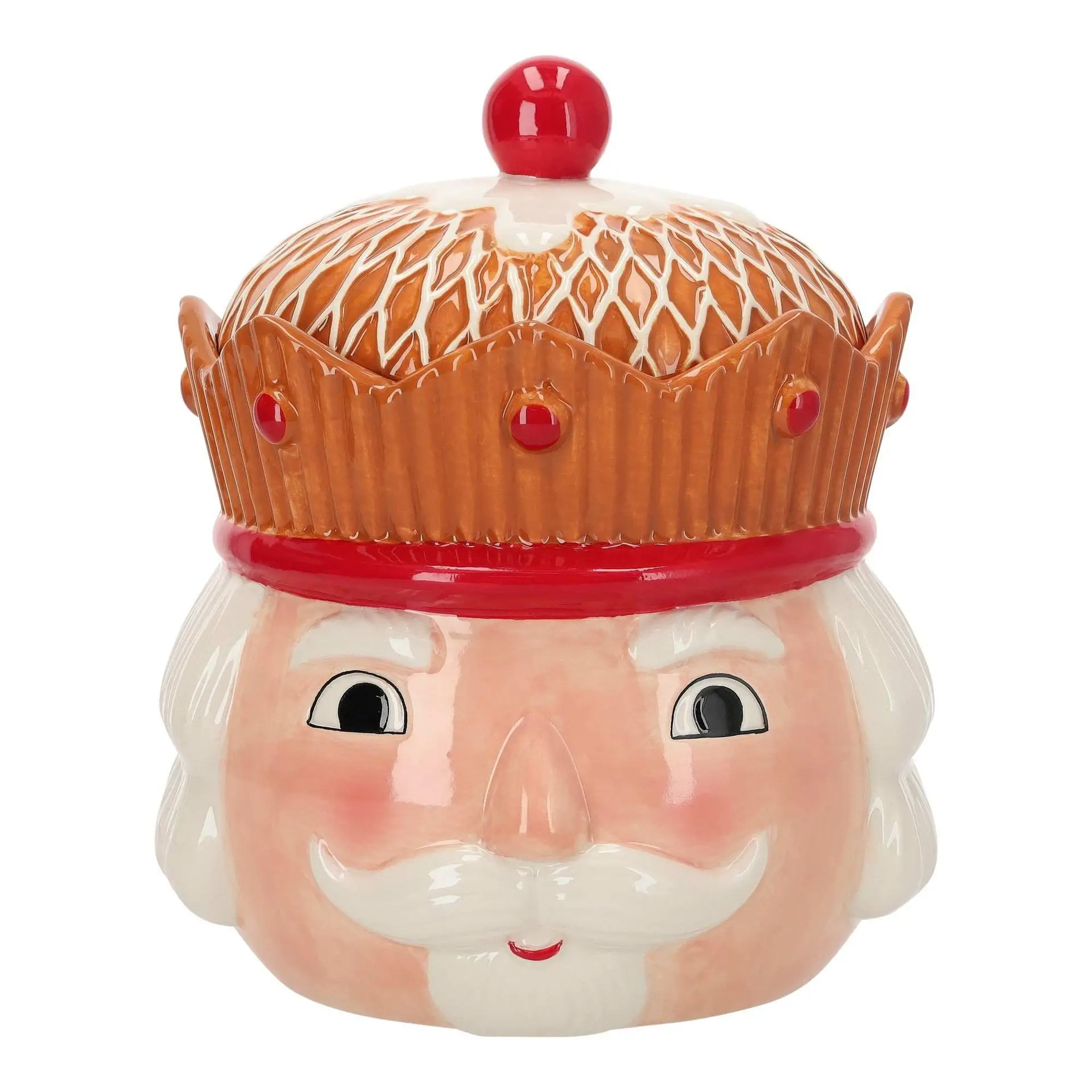 Weihnachtsdose Santa aus Keramik 20,5 cm in rot braun 254082.webp Weihnachtsdose Santa aus Keramik 20,5 cm in rot/braun