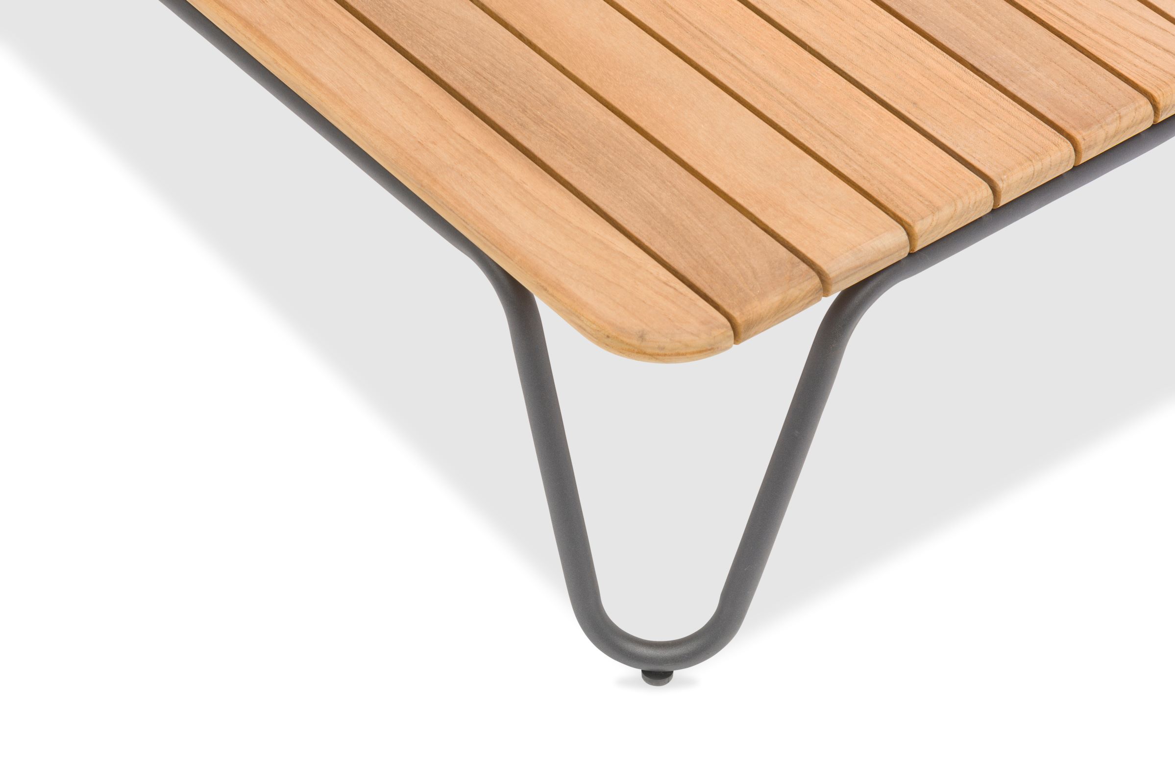 RIVA rechteckiger Beistelltisch mit Teakplatte Outdoor RIVA rechteckiger Beistelltisch mit Teakplatte Outdoor