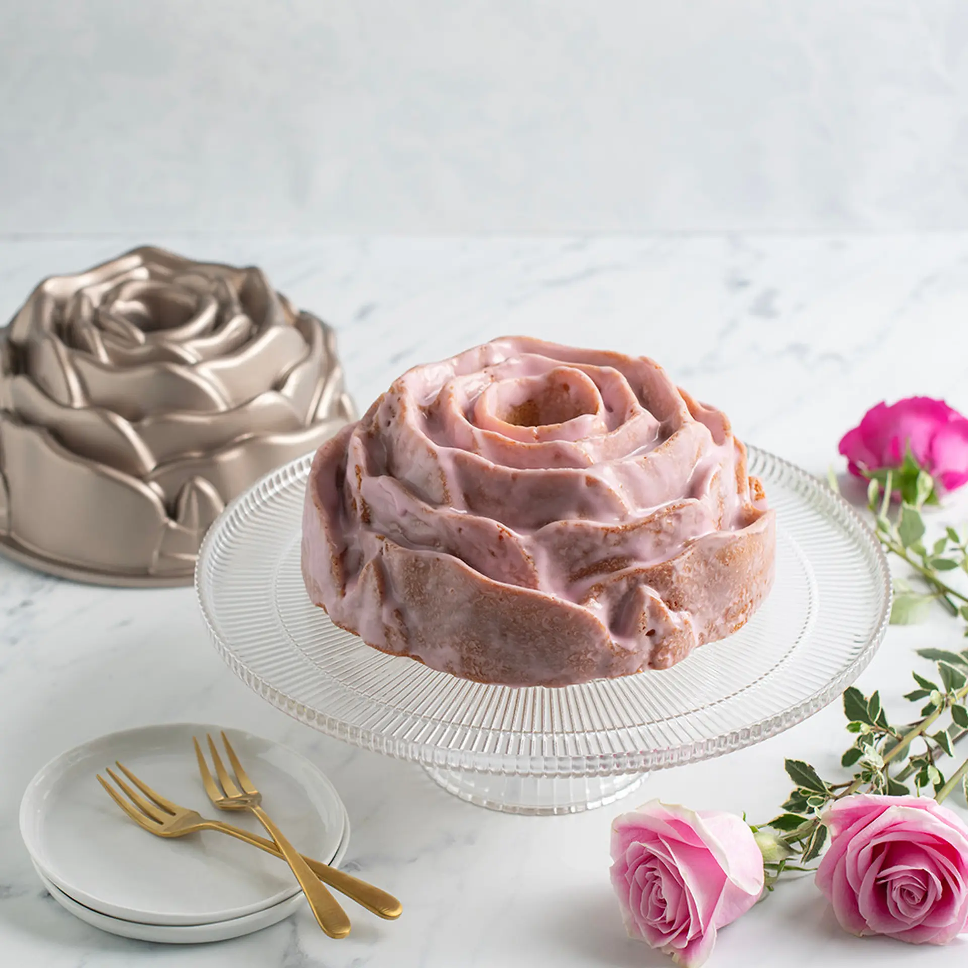 Kuchenform Rose Bundt Pan 54148.webp Kuchenform Rose Bundt Pan