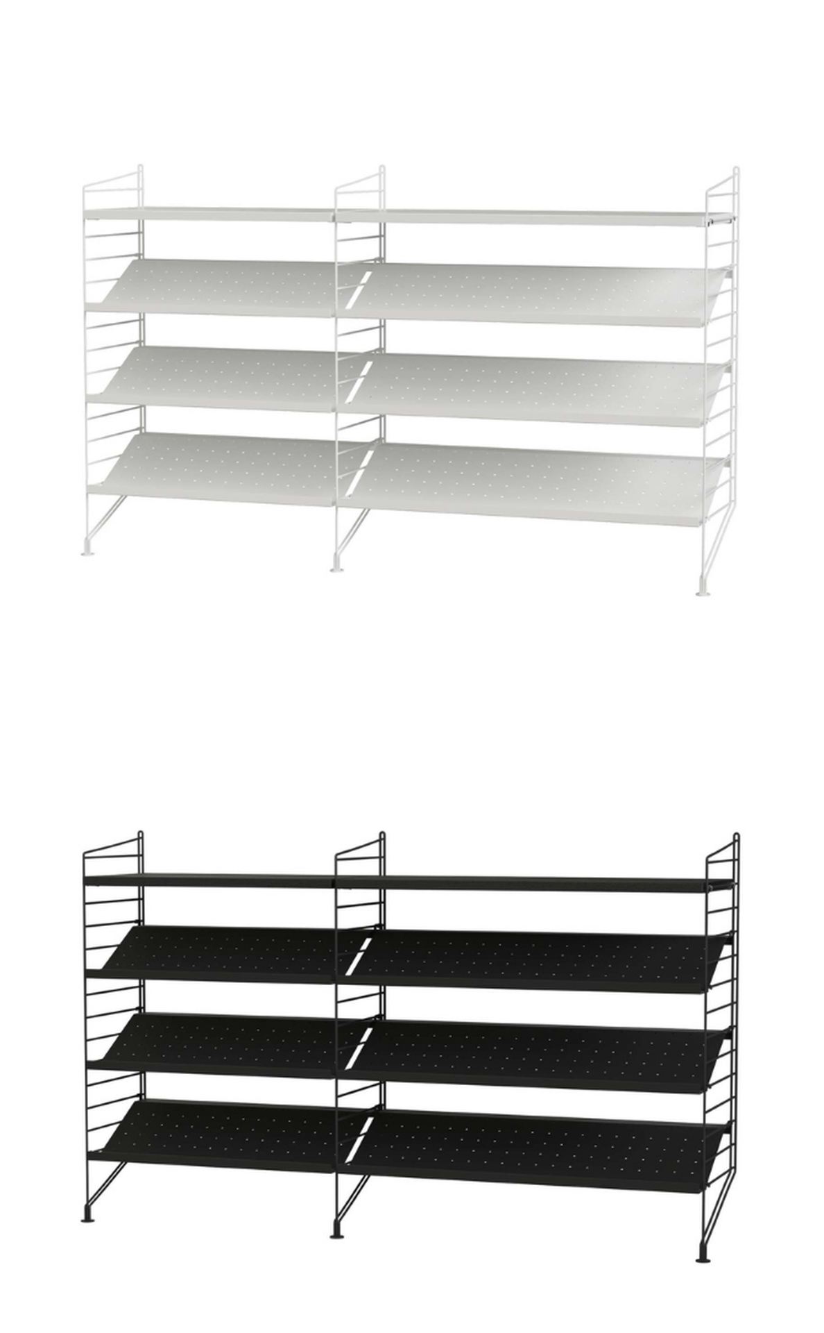 Großes Schuhregal mit Ablage Großes Schuhregal mit Ablage Schwarz