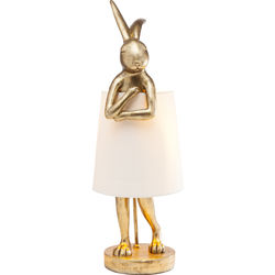 Tischleuchte Hase gold/weiss 68 cm Tischleuchte Hase gold/weiss 68 cm