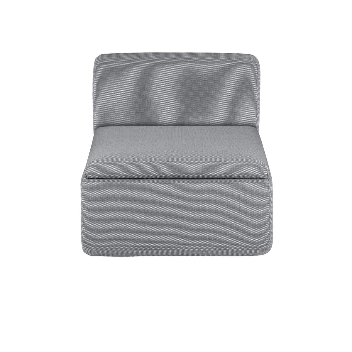 GROVA Outdoor Lounge 1-Sitzer Modul Zinc Ohne Bodenplatte und Füßen günstig online kaufen