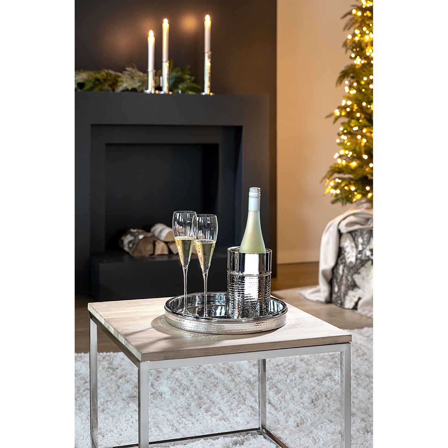 Nassau silberner Weinkühler - doppelwandig Nassau silberner Weinkühler - doppelwandig