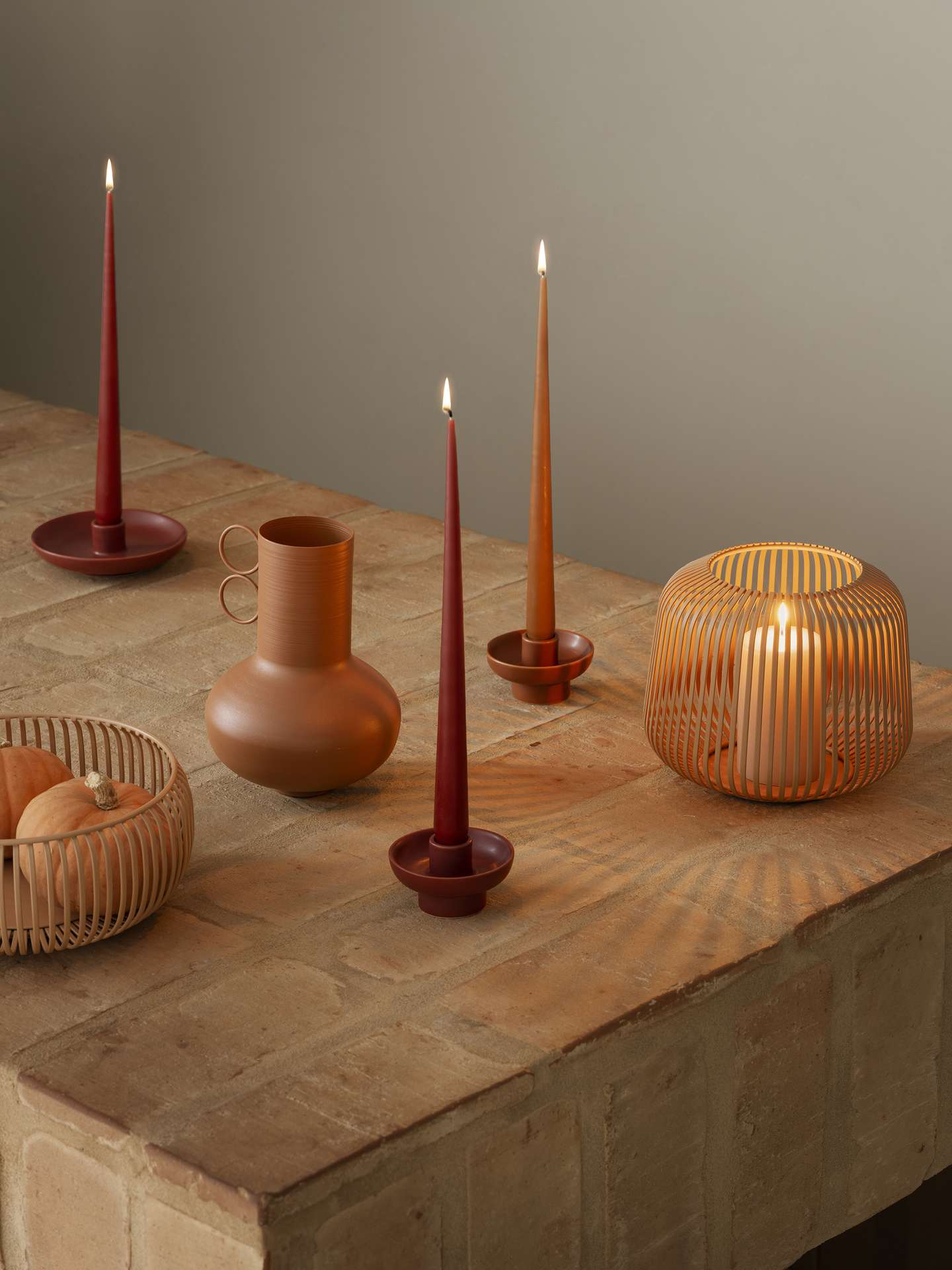 Windlicht Lito XS | Ø 13 cm, H 10 cm New Wheat