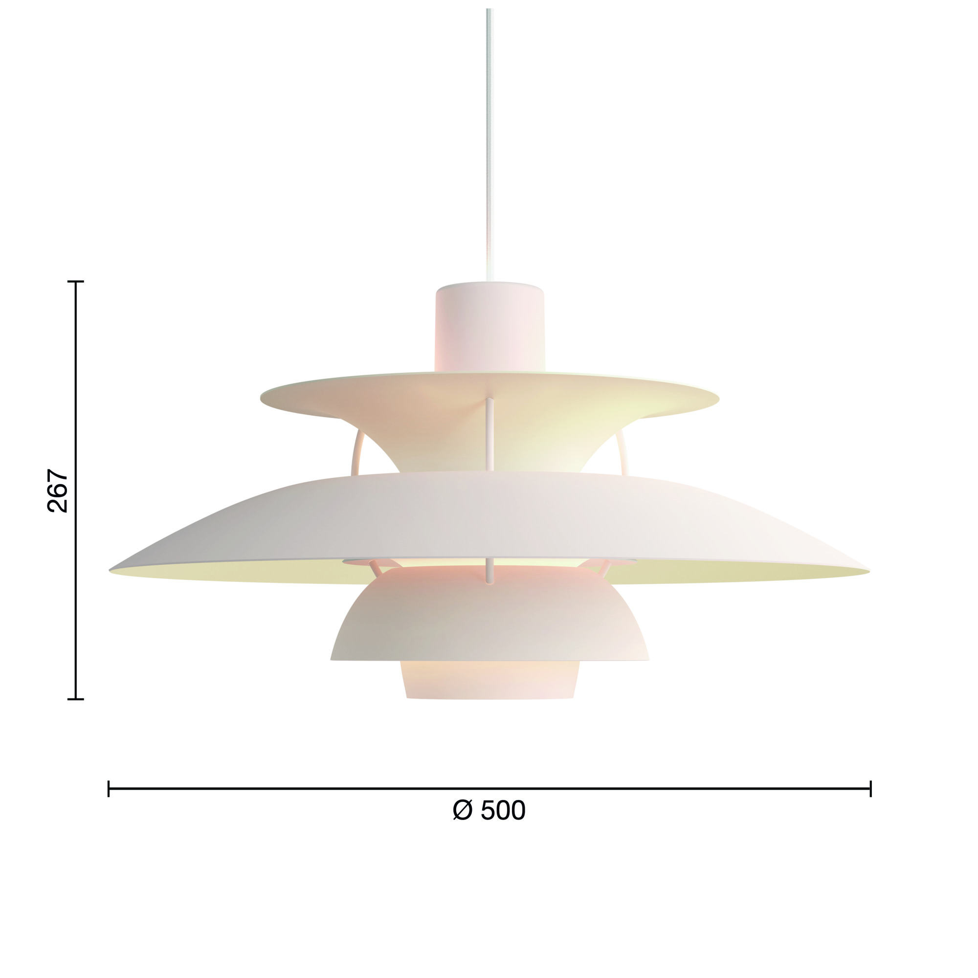 PH 5 Pendelleuchte Zartrosa