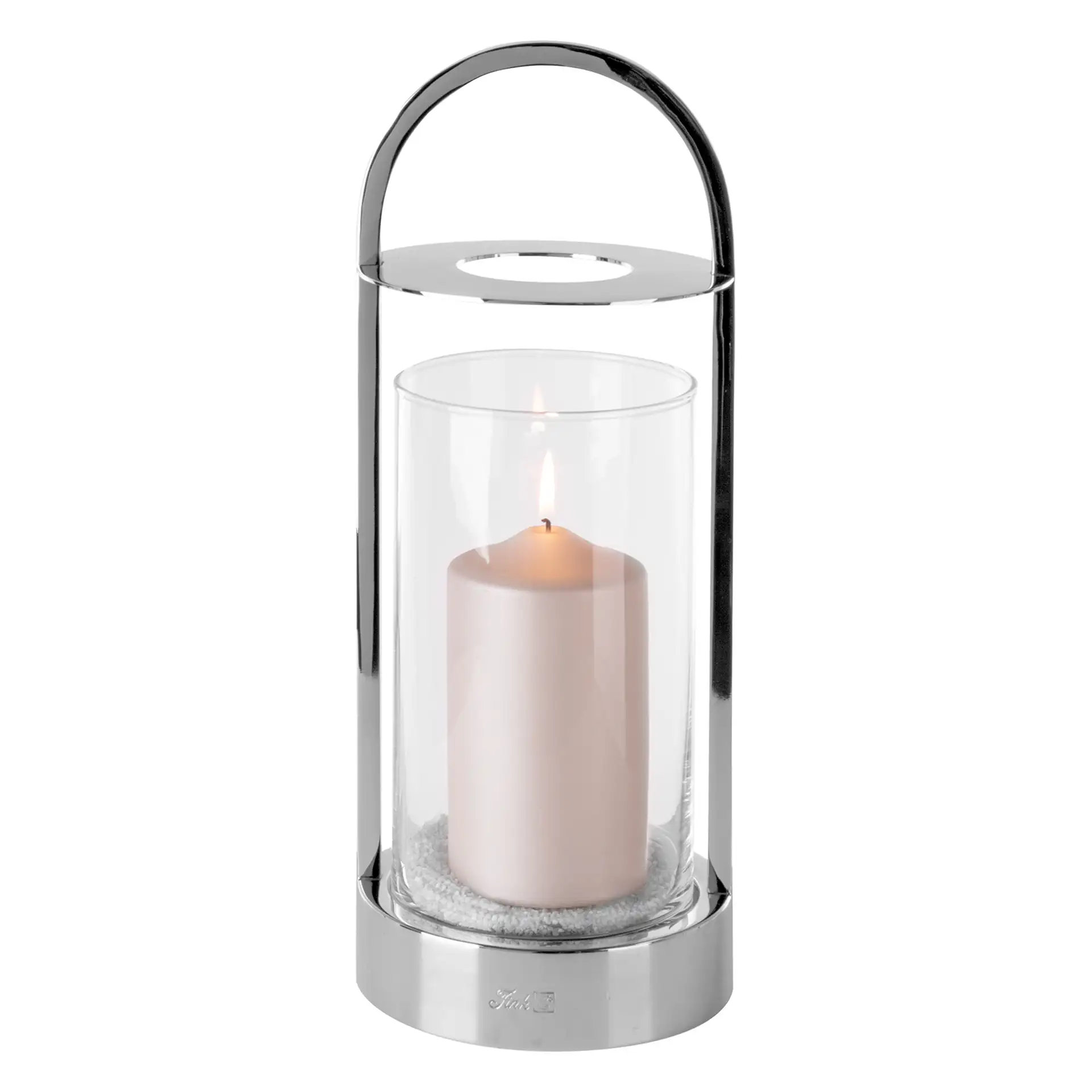 LAKIS Windlicht Edelstahl mit Glas