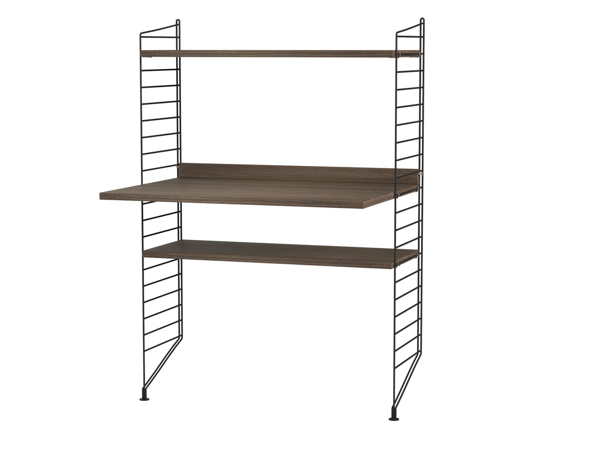 Kleiner Schreibtisch mit Ablage Schwarz Walnuss Kleiner Schreibtisch mit Ablage Schwarz Walnuss