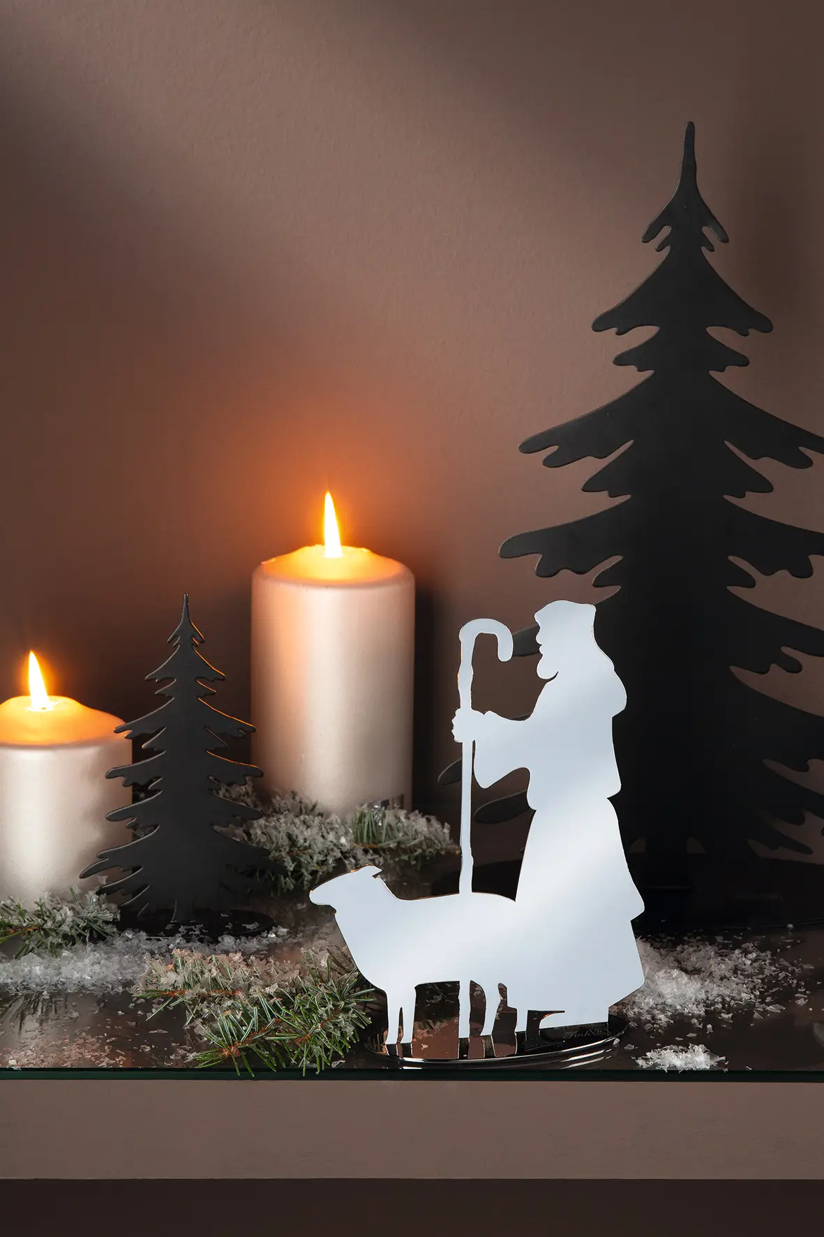 HERDSMAN weihnachtliche Hirtenfigur aus Edelstahl