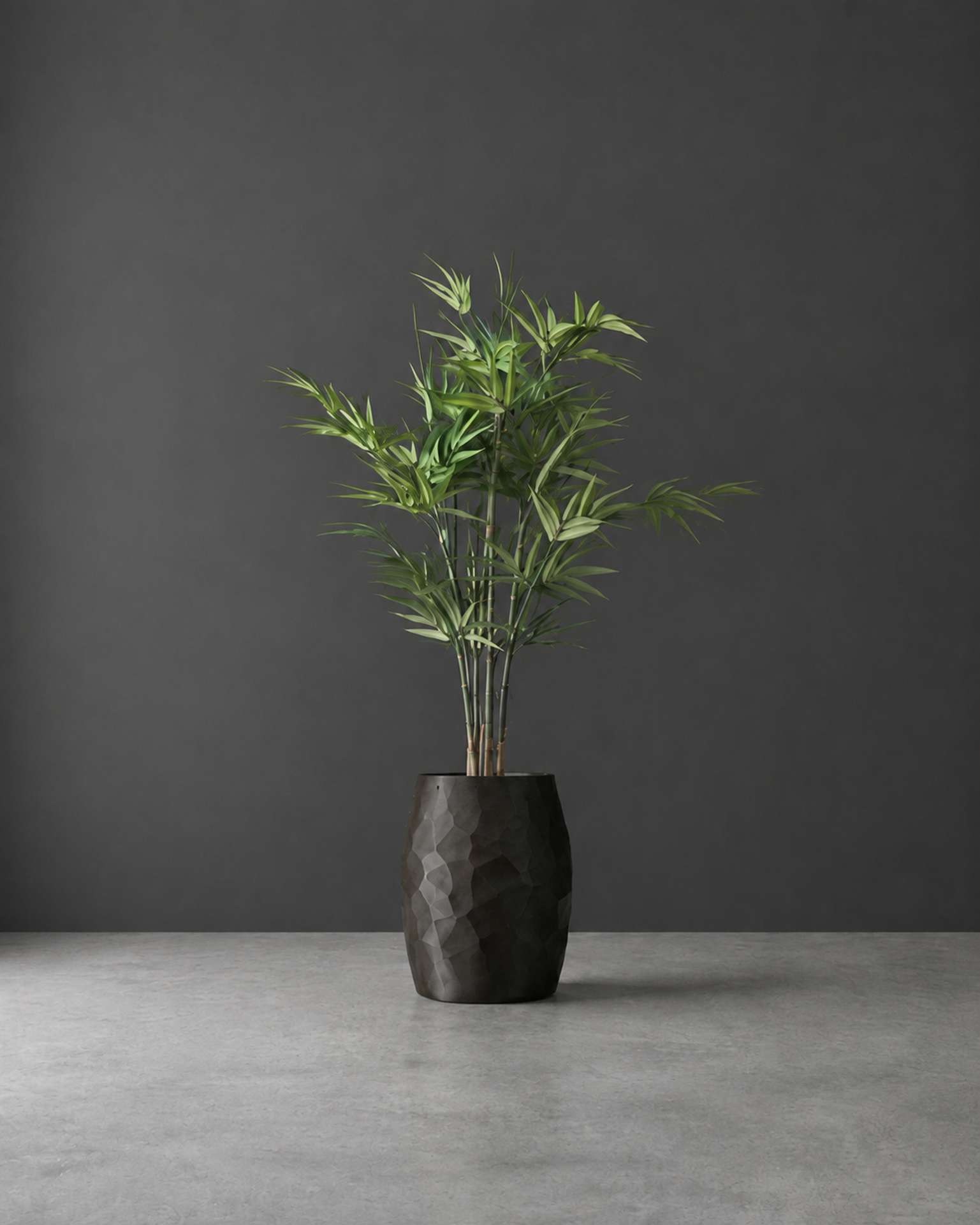 Kunstpflanze mit Topf Bambus 90cm mit Organic 3D Gefäß Midnight Black Kunstpflanze mit Topf Bambus 90cm mit Organic 3D Gefäß Midnight Black