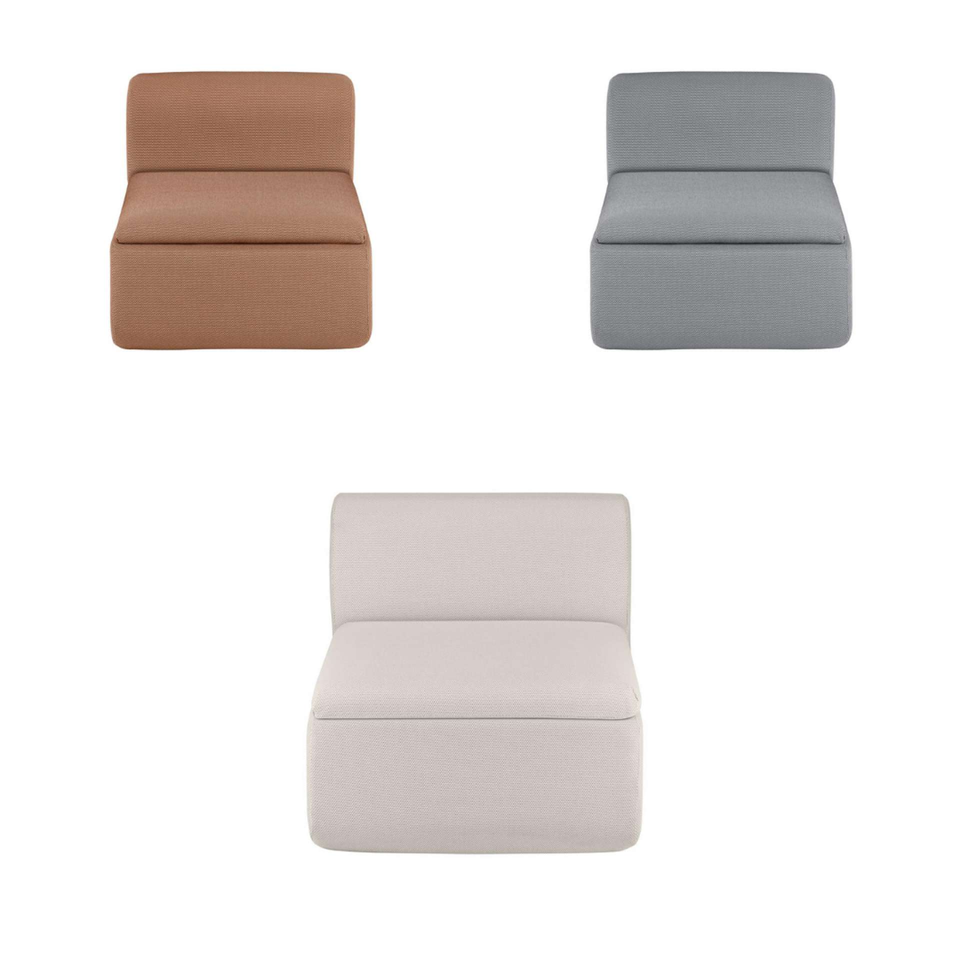 GROVA Outdoor Lounge 1-Sitzer Modul Amber Brown Ohne Bodenplatte und Füßen