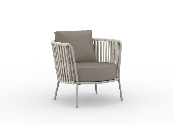 Daisy Rope Outdoor Lounge Sessel - rostfreier Stahl schlamm, taupe Daisy Rope Outdoor Lounge Sessel - rostfreier Stahl schlamm, taupe