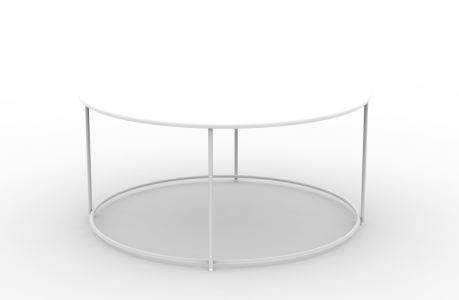 Daisy Outdoor Beistelltisch verzinkt Ø 90 cm matt weiß