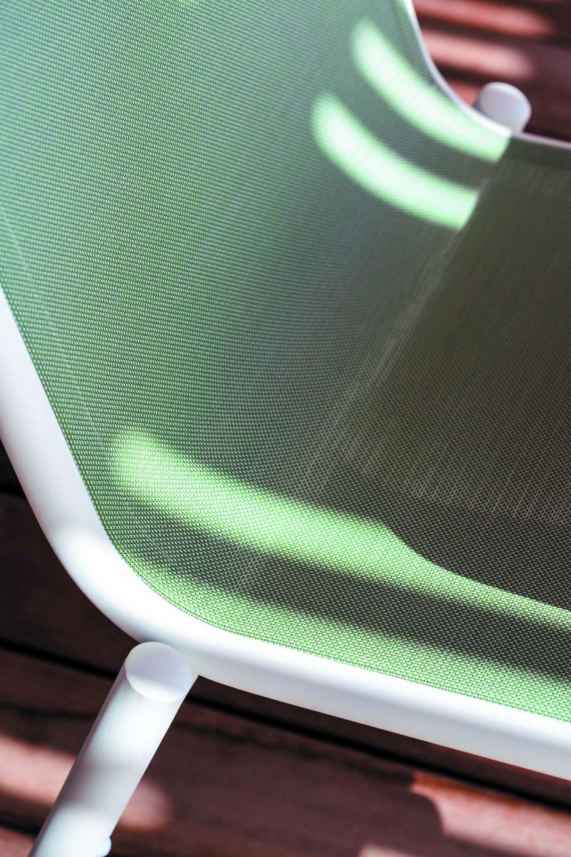 Pilotis Batyline Outdoorstuhl – Leichter Gartenstuhl im modernen Metall-Design 01 Baumwollweiß