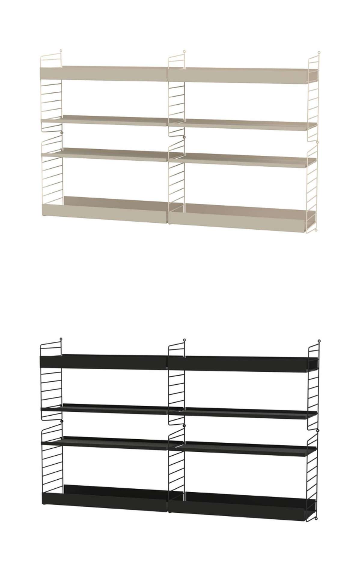 Wandregal Metall Design Schwarz